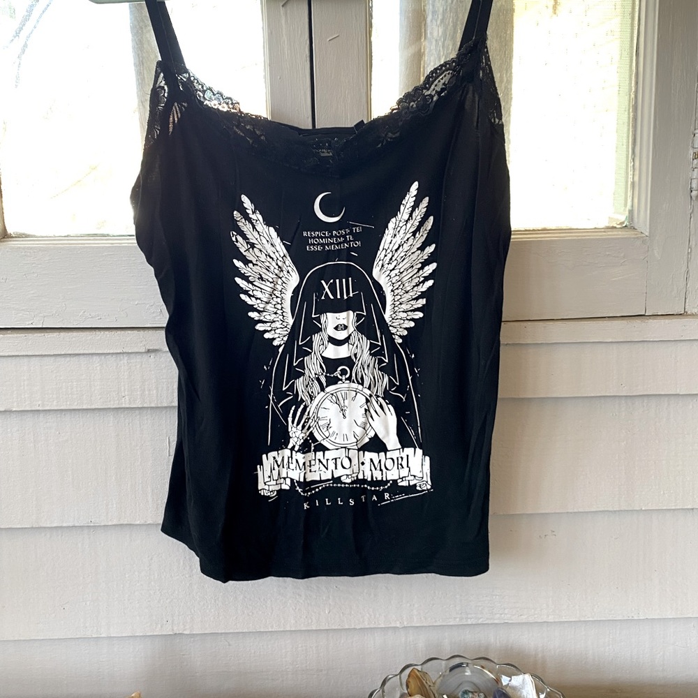 KILLSTAR Black Memento Mori Tank Top size XL